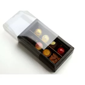 Cake-Masters bonbon doboz, fekete, 145x75 mm