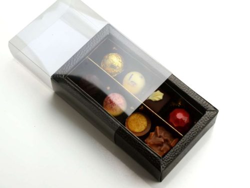 Cake-Masters bonbon doboz, fekete, 145x75 mm