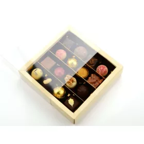 Cake-Masters bonbon doboz, bézs, 145x145 mm