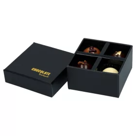 Cake-Masters bonbon doboz, fekete, 8×8 cm, 4db-os