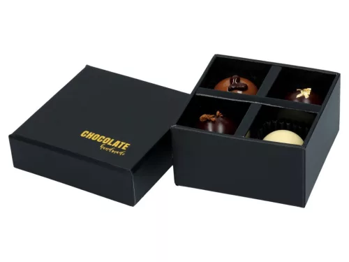 Cake-Masters bonbon doboz, fekete, 8×8 cm, 4db-os