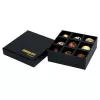 Cake-Masters bonbon doboz, fekete, 11×11 cm, 9db-os