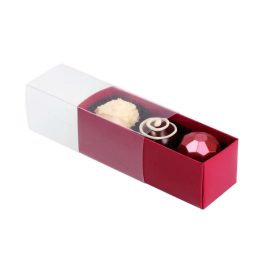Cake-Masters bonbon doboz, rubinpiros, 3 db-os, 9,5×3 cm