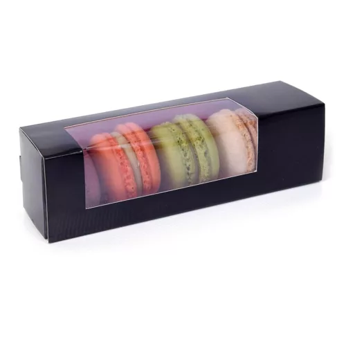 House of Marie macaron doboz, fekete, 6db-os - 1 db