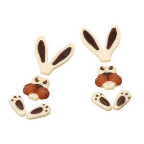 CAKE MASTERS Csokoládé dekoráció húsvéti nyuszik, 2 db