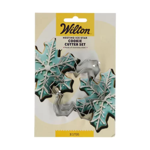 Wilton kiszúró szett, hópehely, fém 3 db