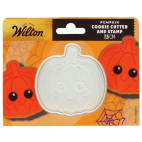   Wilton sütemény kiszúró bélyegzővel, műanyag, Halloween-tök, 7,5cm