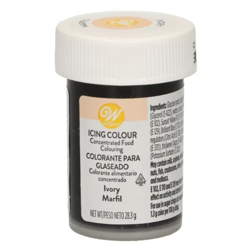 Wilton gél ételfesték, elefántcsontfehér, 28g