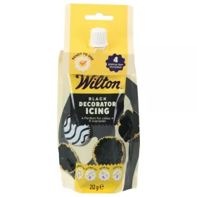 Wilton dekorációs íróka, 4 díszítőfejjel, FEKETE, 212g