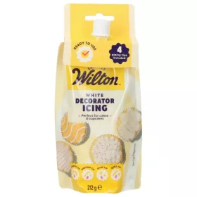 Wilton dekorációs íróka, FEHÉR, 212 g – 4 díszítőfej, kész használatra