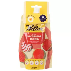 Wilton dekorációs íróka, PIROS, 212 g – 4 díszítőfej, kész használatra