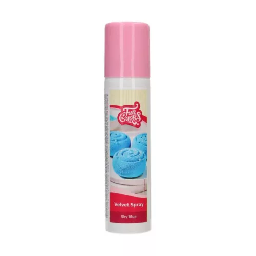 Funcakes bársonyspray, növényi zsírral, kék, 100 ml
