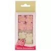 FunCakes Marcipán dekoráció margaréták fehér-rózsaszín, 12 db