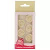 FunCakes ehető rózsadekoráció, fondant, fehér, 6 db