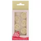 FunCakes ehető rózsadekoráció, fondant, fehér, 6 db