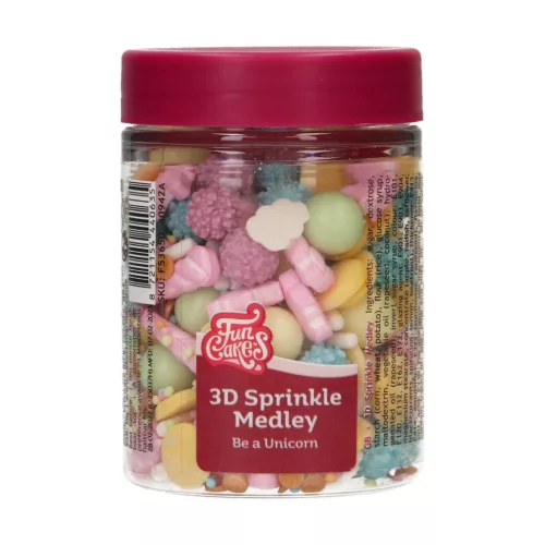 FunCakes 3D szórócukor, Legyél Unikornis, 70g