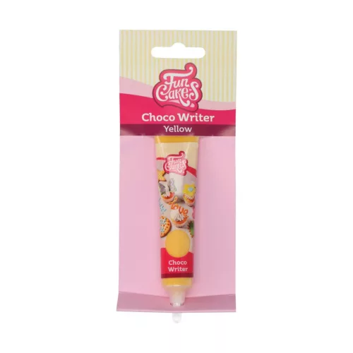 Funcakes csokoládé íróka, citromsárga, 25g