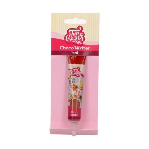 Funcakes csokoládé íróka, piros, 25g