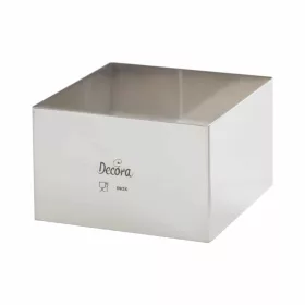Decora tortakeret, rozsdamentes acél,, 22×22×H6 cm