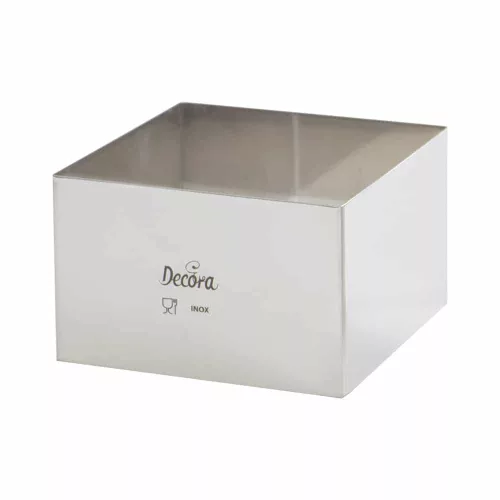 Decora tortakeret, rozsdamentes acél,, 22×22×H6 cm
