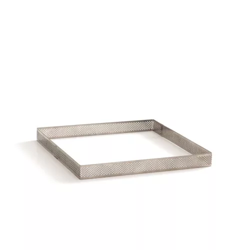 Decora tarte, perforált, négyzet, rozsdamentes acél, 20×20 cm