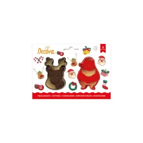 Decora kiszúró szett, Mikulás és rénszarvas, műanyag