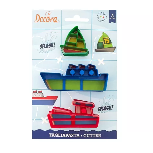 Decora kiszúró szett, hajó, műanyag, 3 db