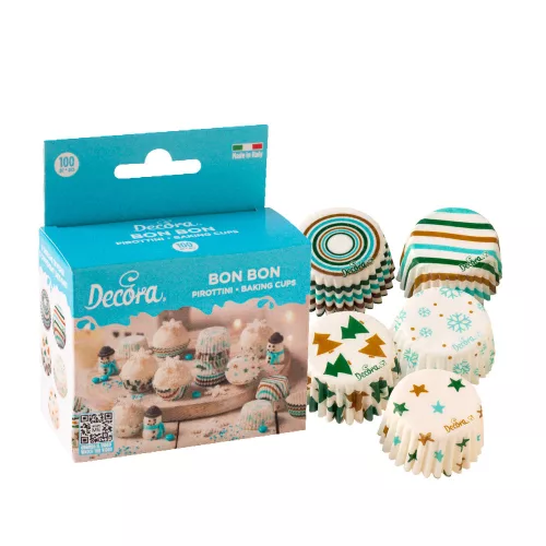 Decora bonbon papírkapszlik, Karácsonyi álom, 100db