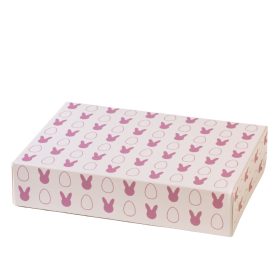 Decora süteményes doboz, rózsaszín nyuszifej, 23,5x16x5