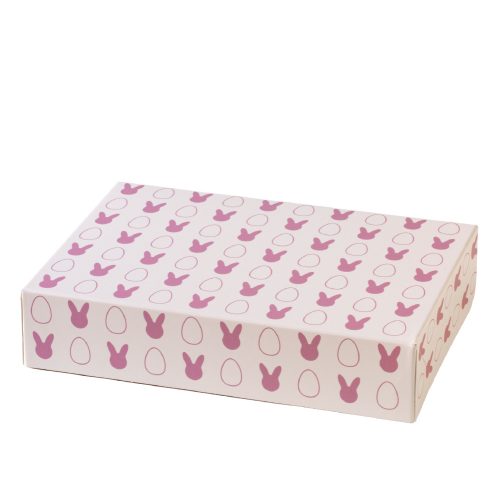 Decora süteményes doboz, rózsaszín nyuszifej, 23,5x16x5