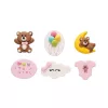 Decora babaváró cukordísz, baby girl, rózsaszín, 6 db