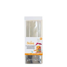 Decora áttetsző tasak, merev alj, 7,5×4×22cm