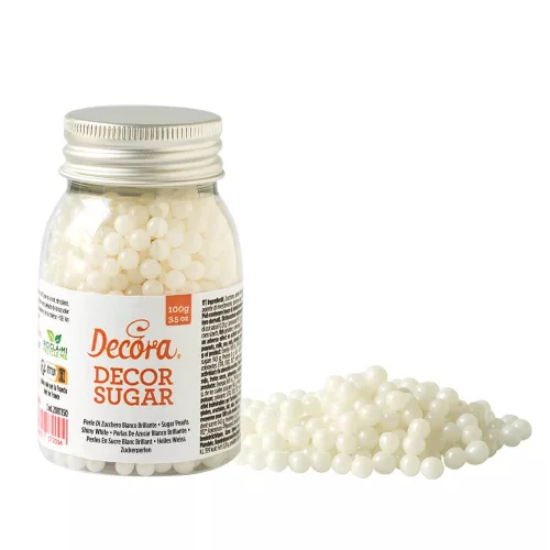 Decora szórógyöngy, fényes fehér, 5mm
