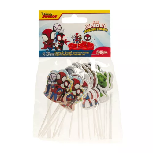 Dekora Marvel Póki - Spidey torta beszúró, 16 db