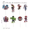 Dekora Marvel Póki - Spidey torta beszúró, 16 db