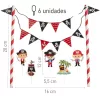 Dekora kalóz tortadíszek, 6 db