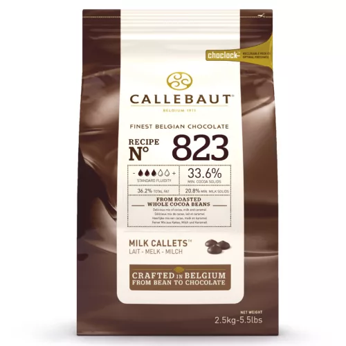 Callebaut Belga tejcsokoládé, 33,6%, 823, 1kg