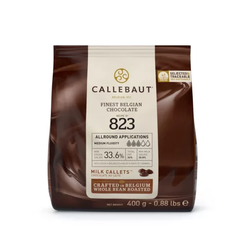 Callebaut Belga tejcsokoládé, 33,6%, 823, 400 g