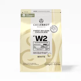 Callebaut Belga fehér csokoládé, 28%, W2, 2,5kg