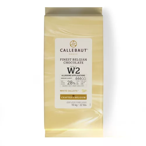 Callebaut Belga fehér csokoládé, 28%, W2, 10kg