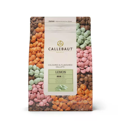 Callebaut Belga csokoládé pasztilla, zöld, lime íz, 2,5kg
