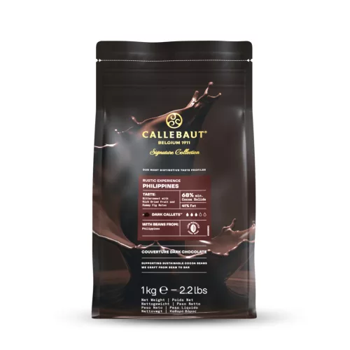 Callebaut étcsokoládé, Philippines, 68%, 1kg