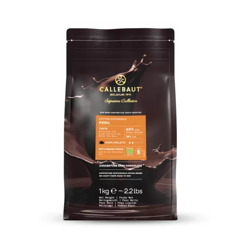 Callebaut étcsokoládé, Peru, 65,1%, BIO, 1kg