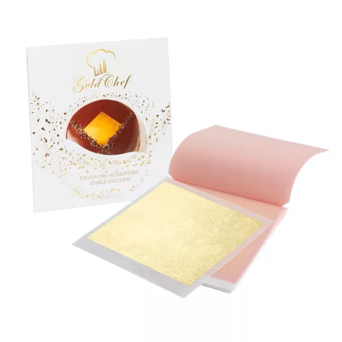 Gold Chef ehető aranylapok, 80×80 mm, 23 kt, 5 lap