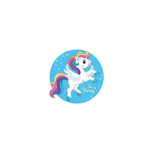 Díszített ostyalap - Unicornis II., 20cm