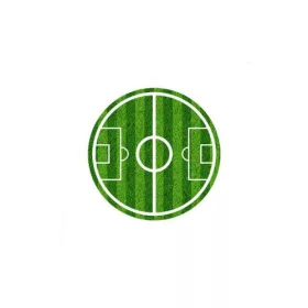 Díszített ostyalap, football pálya, kerek