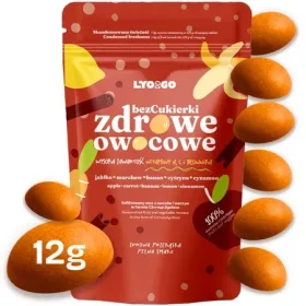 LYO2GO cukormentes snack APPLE PIE MIX, 12 g — liofilizált gyümölcs- és zöldséggolyók