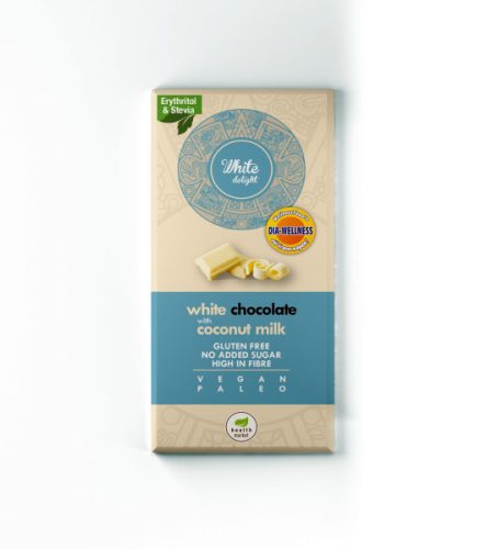 Dia-wellness kókusztejes fehércsokoládé, 80g