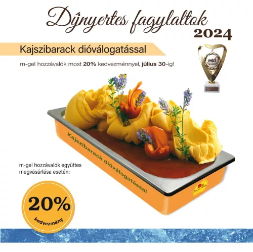 M-GEL Díjnyertes fagylaltcsomag - Kajszibarack dióválogatással