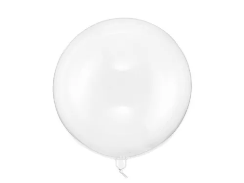 PartyDeco lufi, kerek, átlátszó, 40cm, 1 db